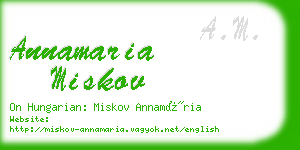 annamaria miskov business card